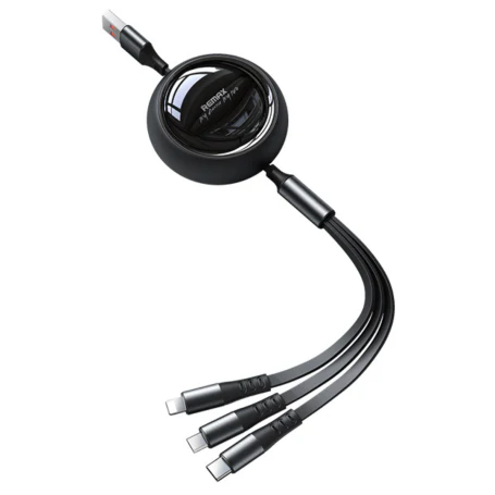 Remax Linon Series 15 W 3-in-1 Retractable Fast Charging Cable